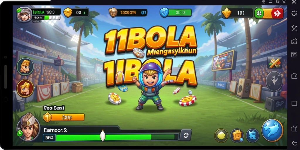 Tampilan gameplay menarik dari 11BOLA yang menampilkan manajemen tim.