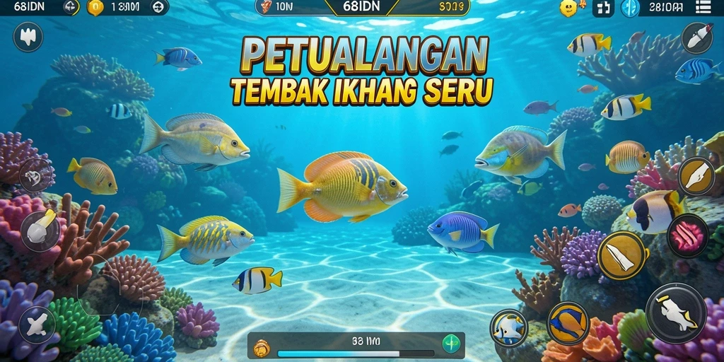 Screenshot gameplay 68IDN menampilkan keseruan Tembak Ikan.