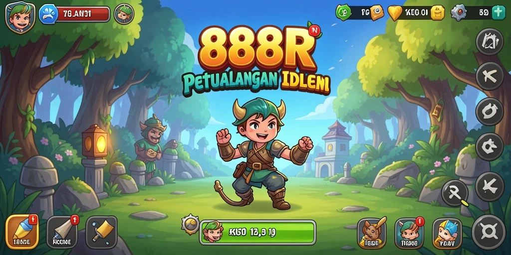 Tampilan gameplay seru dan menarik dari 888R dalam genre Idle.