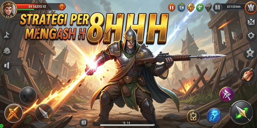Tampilan gameplay menegangkan dalam 8HHH yang penuh strategi.