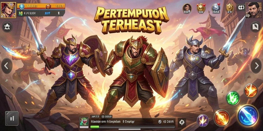 Screenshot utama API77 menampilkan aksi intens Battle Royale.