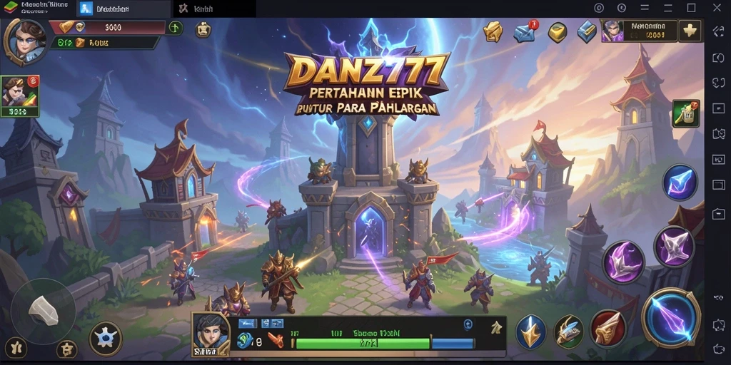 Gameplay seru dan menegangkan dalam menara pertahanan.