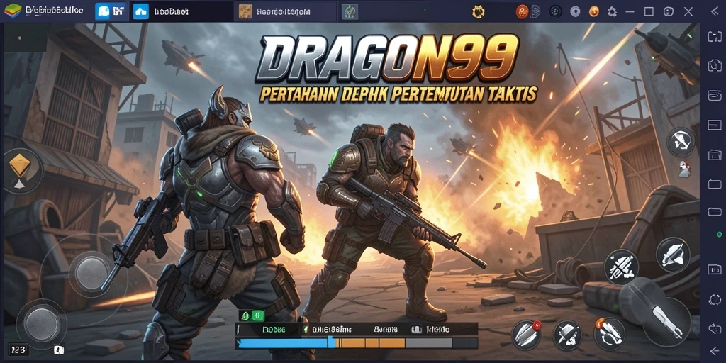 Screenshot gameplay DRAGON99 yang menunjukkan menara pertahanan dalam aksi.
