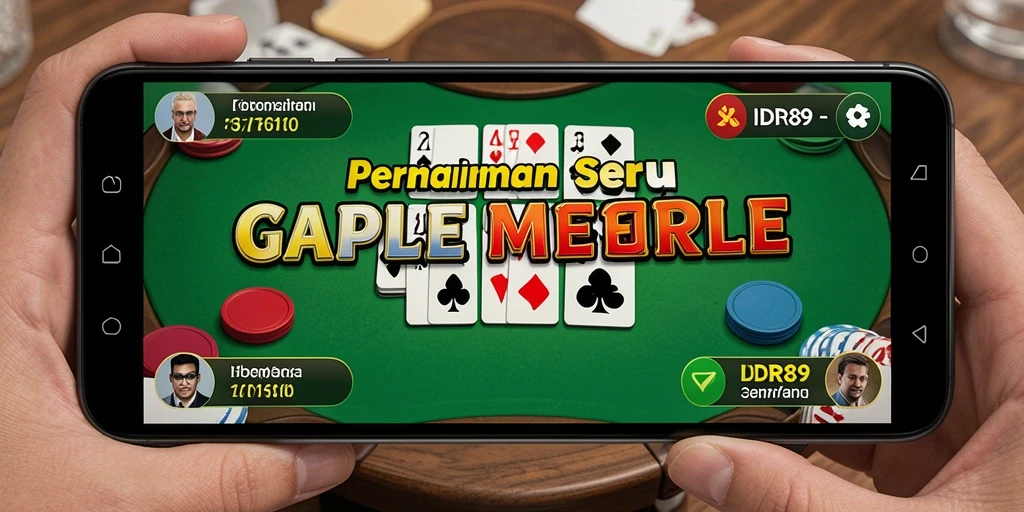 Tampilan gameplay seru permainan Gaple IDR89 dengan antarmuka yang menarik.