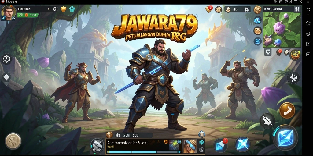 Tampilan gameplay JAWARA79 dengan aksi RPG yang seru.