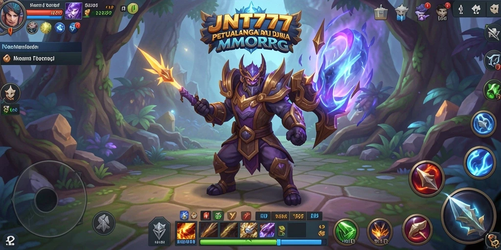 Gameplay seru di dunia fantasi MMORPG JNT777.