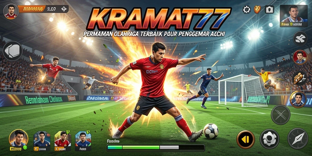 Tampilan gameplay KRAMAT77 yang menampilkan aksi seru di lapangan.