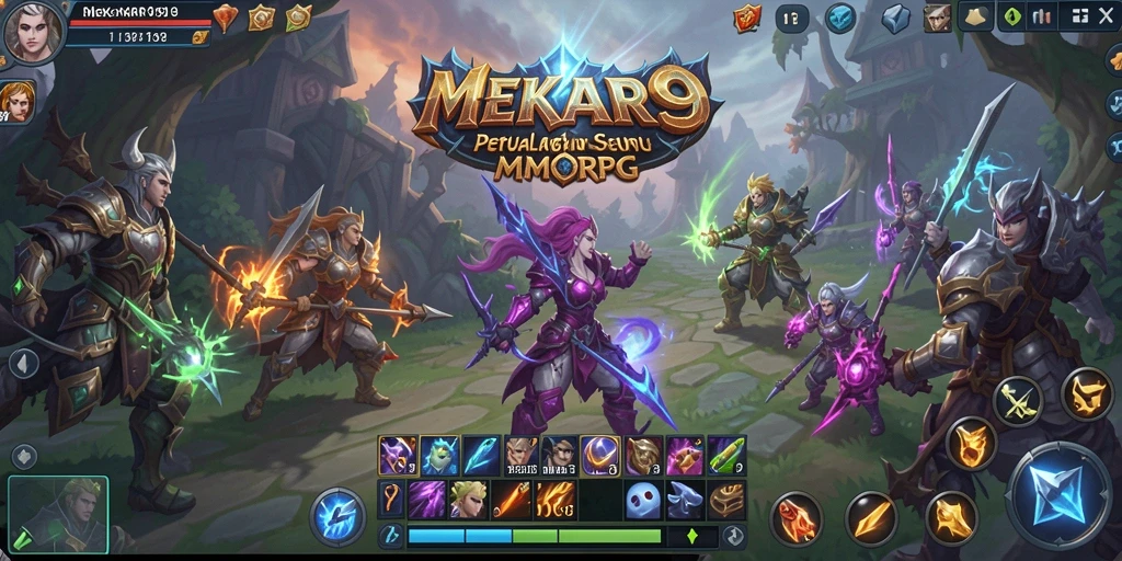 Gameplay seru dalam dunia MMORPG MEKAR99 dengan grafis menawan.