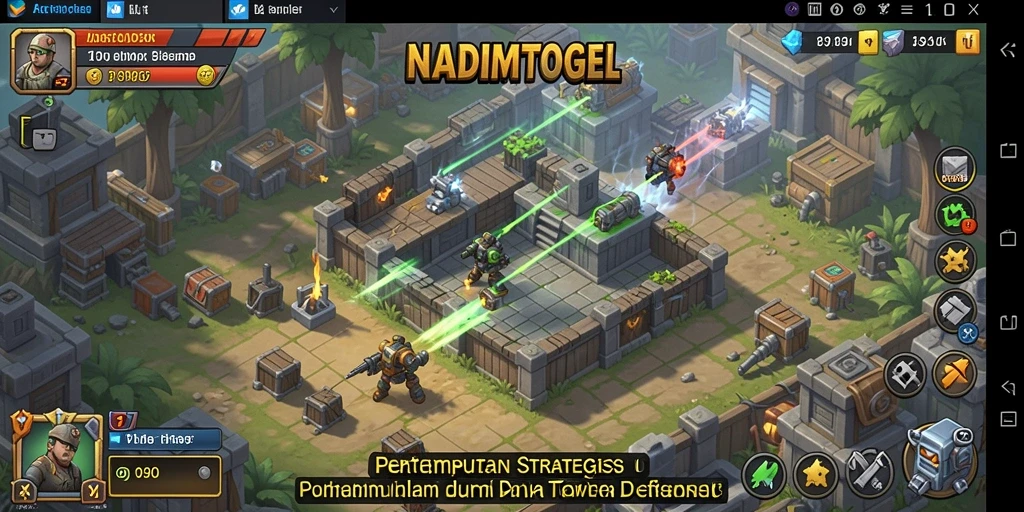 Gameplay mendebarkan Tower Defense di NADIMTOGEL.