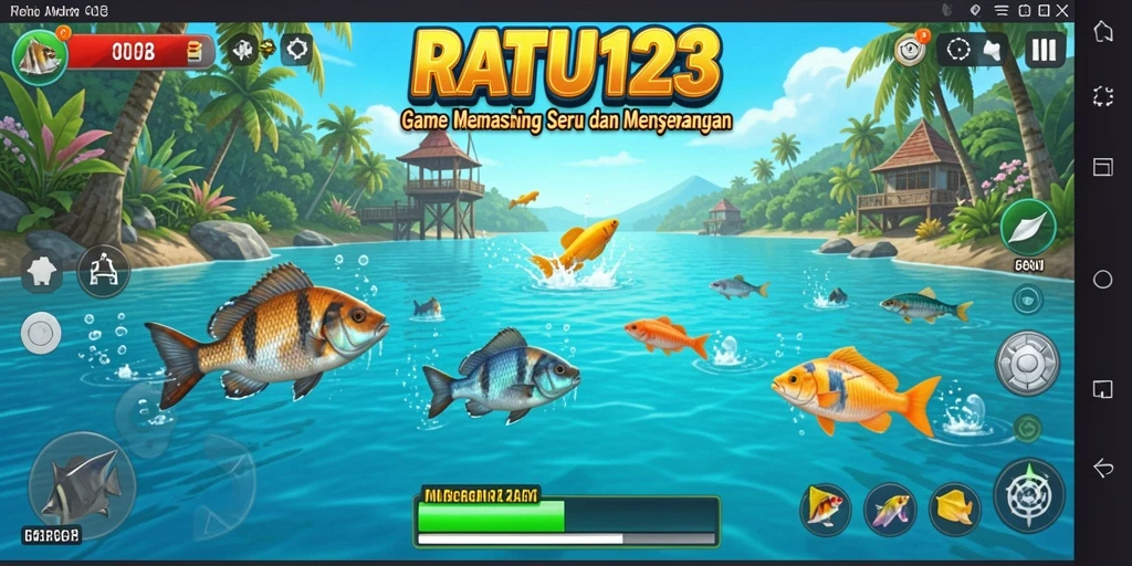 Tangkapan ikan yang spektakuler dalam gameplay memancing yang menarik.