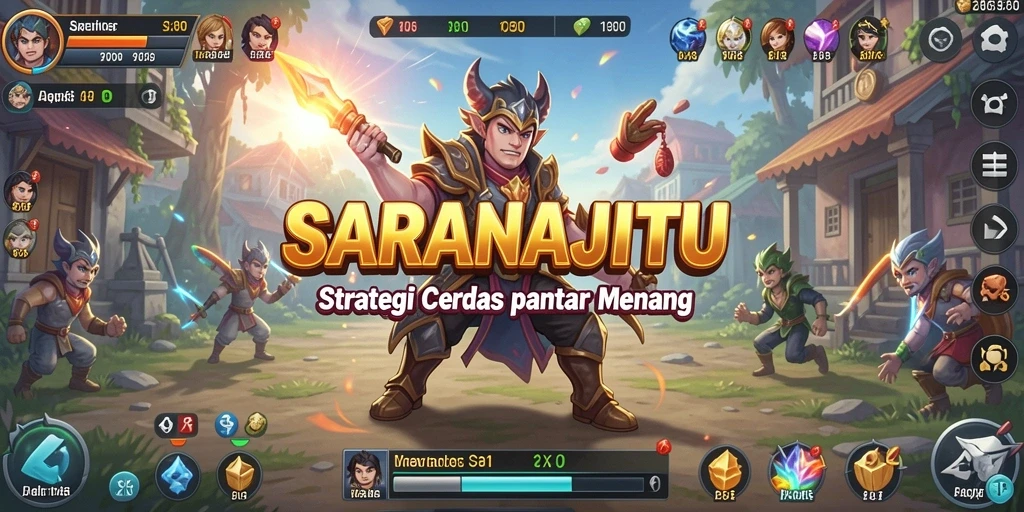 Tampilan gameplay SARANAJITU yang menegangkan di medan perang.