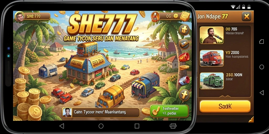 Screenshot utama SHE777 menunjukkan gameplay menarik dan dinamis.