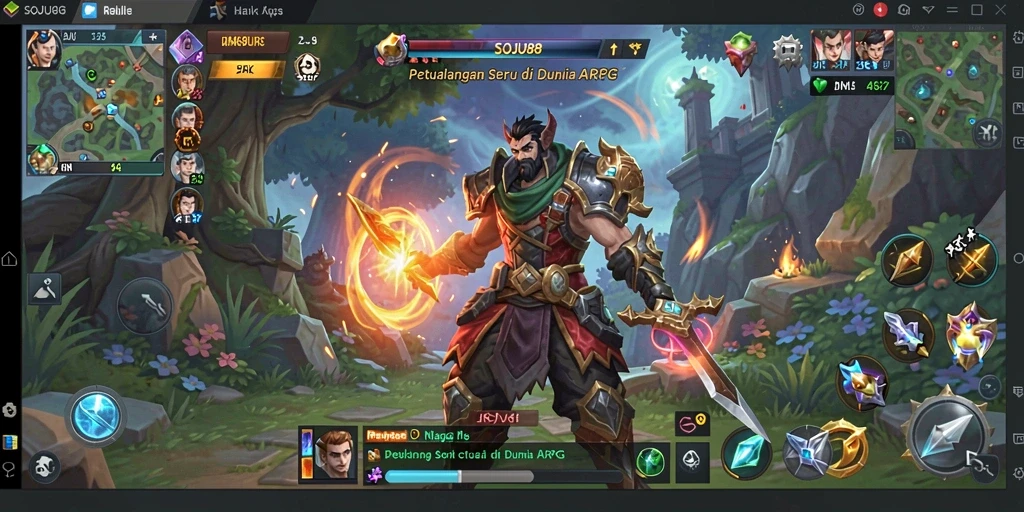 Gameplay seru dan menantang dalam SOJU88 ARPG.